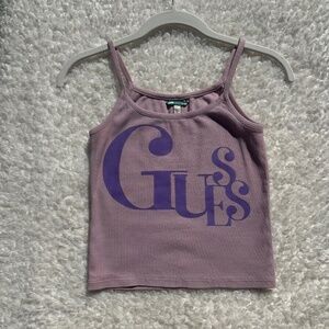 Guess Jeans Women's pink and purple Tank Top